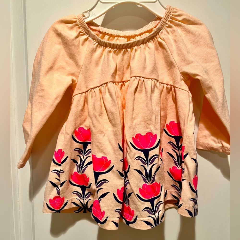 Tea Collection Baby Girl Pink Dress, Spring, Floral, 3-6 months